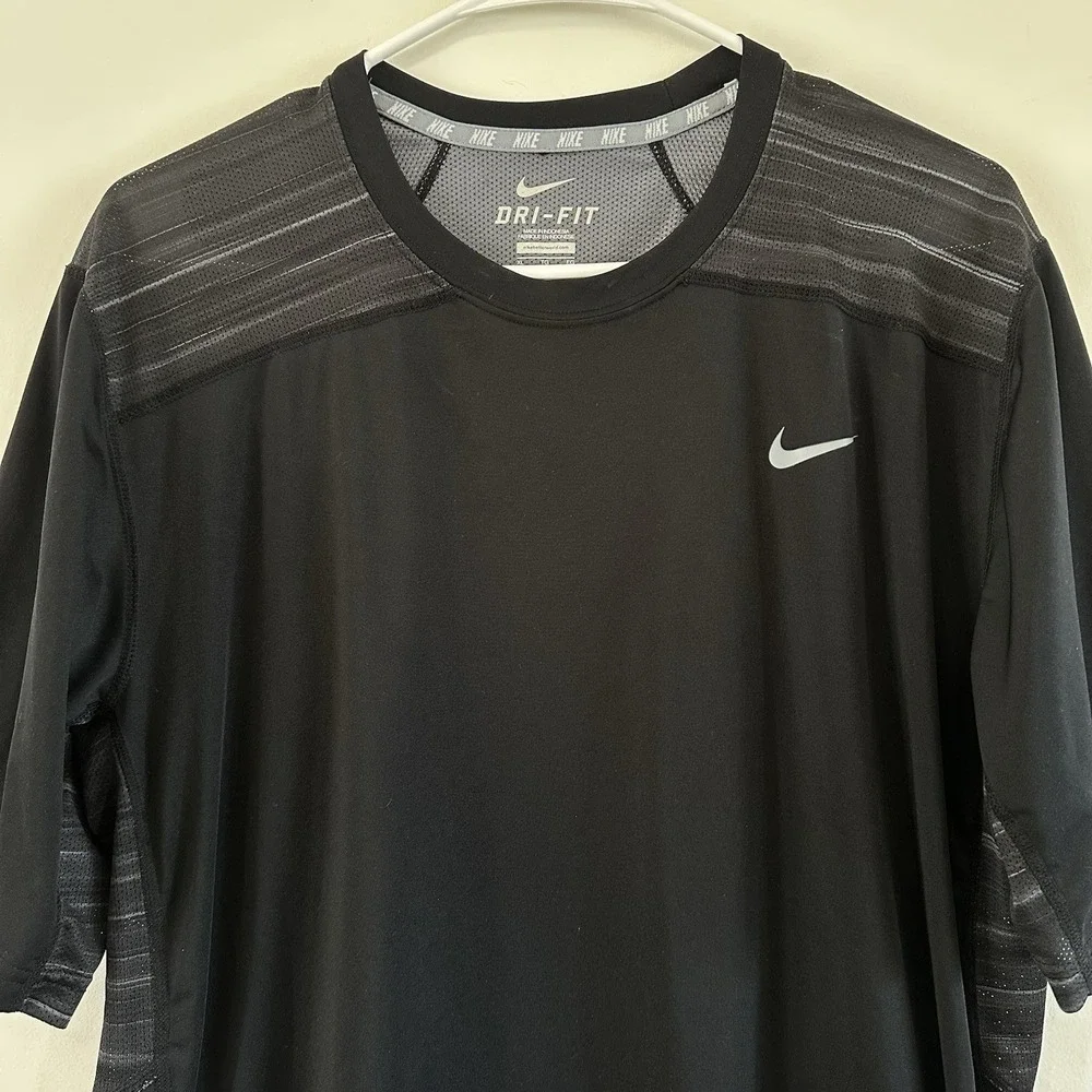 Washington‎ Nike Dri-Fit Short Sleeve Shirt Men's Black XL Gray Athletic Workout